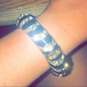Black/Gold Jewel Bracelet